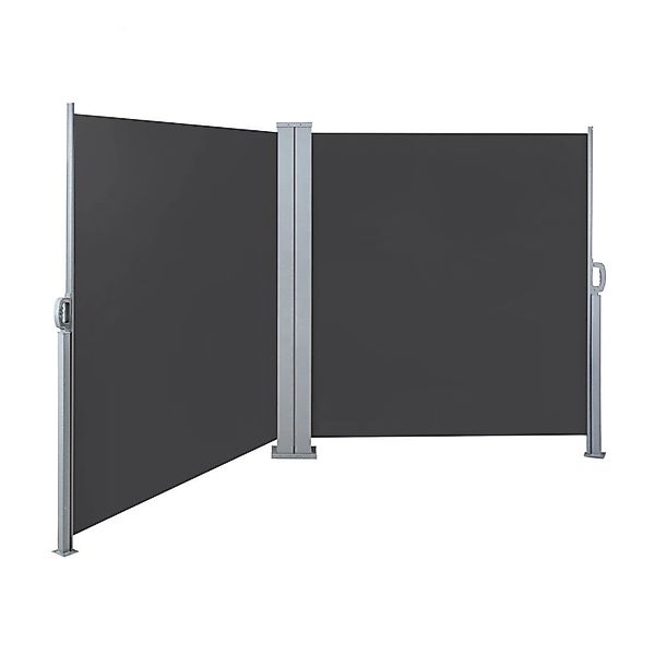 Svita Doppelseitenmarkise Ausziehbar Freistehend Sichtschutz 600x200 cm Dun günstig online kaufen