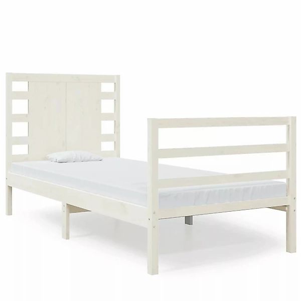 vidaXL Massivholzbett Weiß Kiefer 75x190 cm 2FT6 Small Single1083716 günstig online kaufen