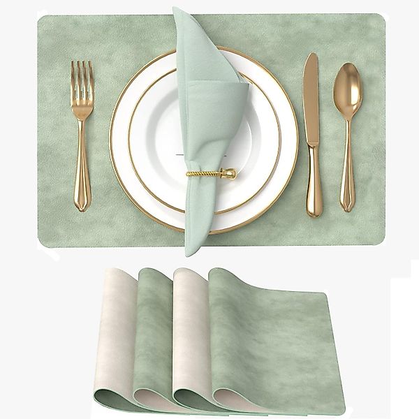 RWEUOQ Platzset Platzsets Abwaschbar Tischsets Rutschfest günstig online kaufen