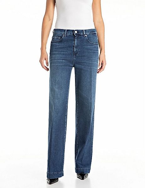Replay Straight-Jeans MELJA mit weitem Bein günstig online kaufen