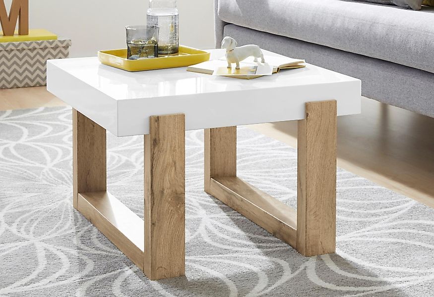 INOSIGN Couchtisch Solid, hochglanzfarbener weißer Tischplatte, günstig online kaufen