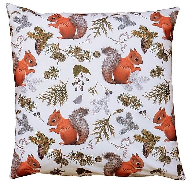 matches21 HOME & HOBBY Kissenbezüge Kissen-Bezug Eichhörnchen Winter Weihna günstig online kaufen