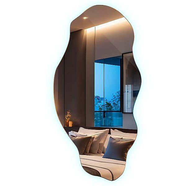 Tulup LED-Lichtspiegel Wandspiegel Dekorativer Moderner LED-Spiegel mit Unr günstig online kaufen