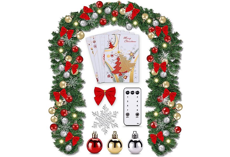 Kunstgirlande Weihnachtsgirlande mit Licht 5m 10m mit 200 LEDs, Onbest, Eis günstig online kaufen