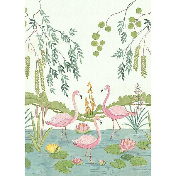 Komar Vliesfototapete Flamingo Vibes 200 cm x 280 cm günstig online kaufen