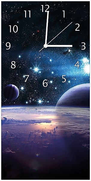 Wallario Wanduhr Planeten im Weltall (Uhr günstig online kaufen