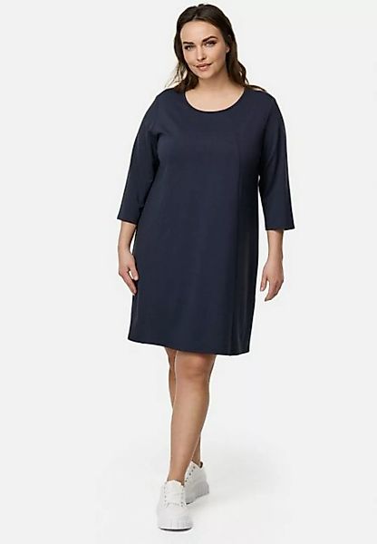 Kekoo A-Linien-Kleid Knielanges Kleid 3/4-Ärmel aus weicher Viskose mit Str günstig online kaufen