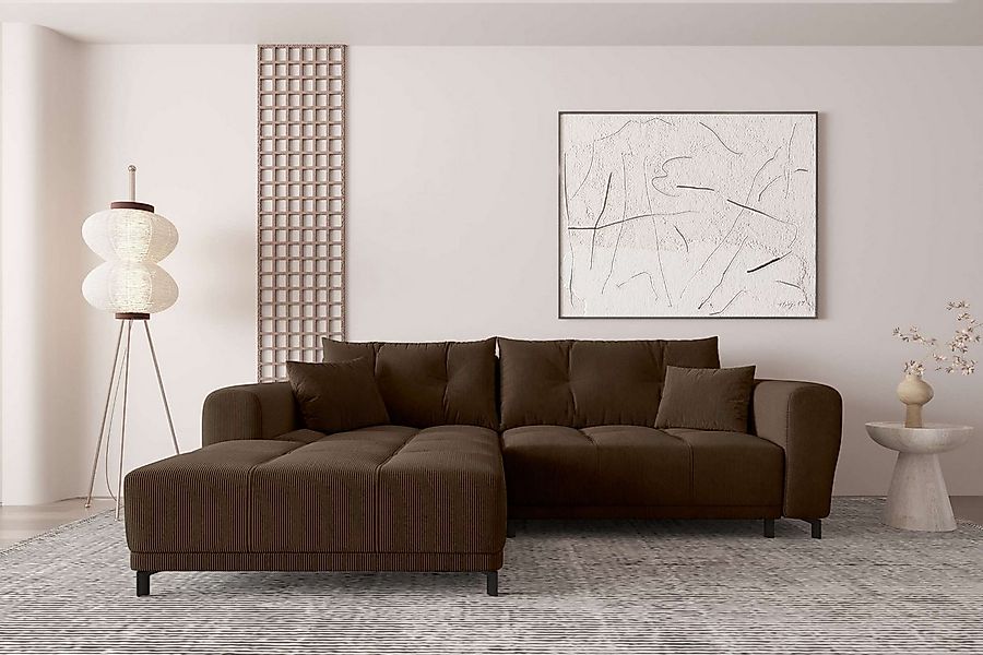 99rooms Ecksofa Massimo, Sofa L-Form, Eckcouch, mit oder ohne Schlaffunktio günstig online kaufen