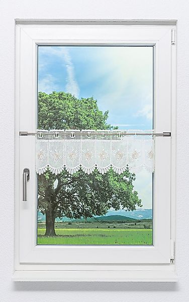 LYSEL® Scheibengardine Zierblume, (1 St), transparent, günstig online kaufen