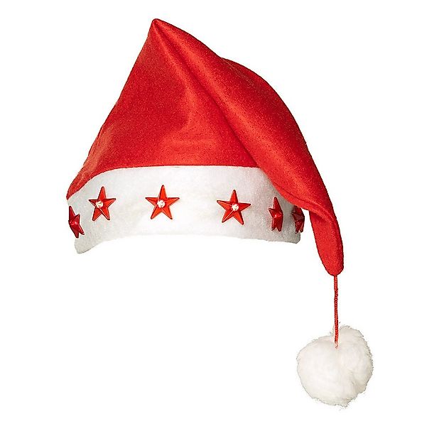 Boland Kostüm Nikolausmütze mit blinkenden Sternen, Rot günstig online kaufen