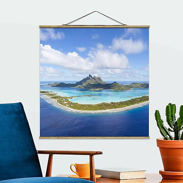 Stoffbild mit Posterleisten Inselparadies günstig online kaufen