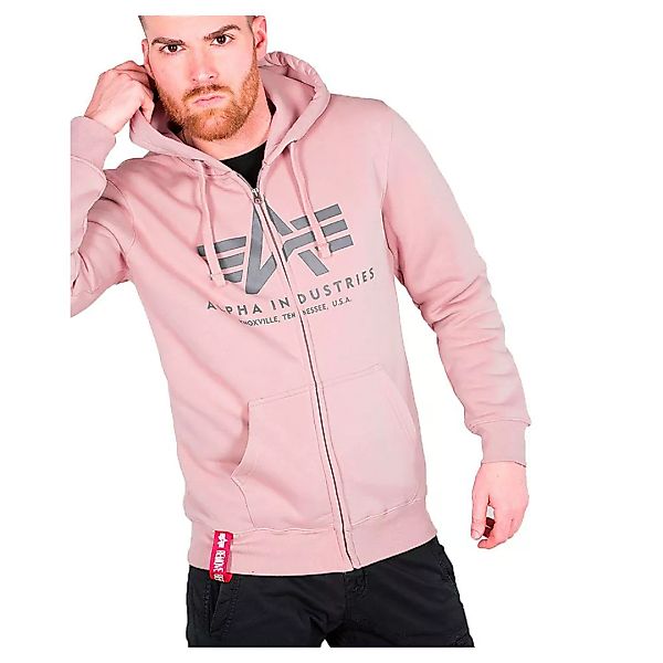 Alpha Industries Basic Sweatshirt Mit Reißverschluss L Silver Pink günstig online kaufen