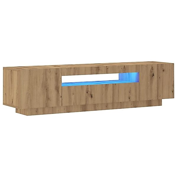 vidaXL TV-Schrank mit LED-Leuchten Artisan-Eiche 160x35x40 cm 856360 günstig online kaufen