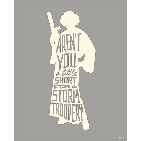 Komar Bild "Star Wars Silhouette Quotes Leia" Disney 1 Stk. tlg. Wandbild z günstig online kaufen