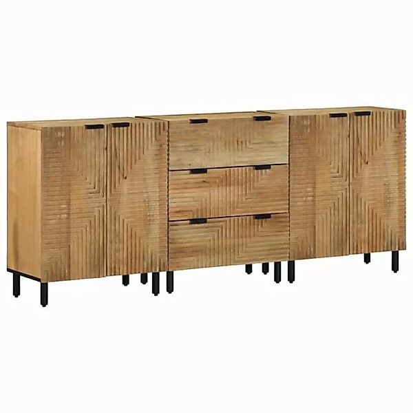 vidaXL Aktenschrank 3-tlg Sideboards Braun 60x33x75 cm Massivholz Mango günstig online kaufen