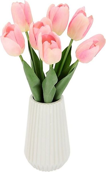 Kunstblume Real-Touch-Tulpen, I.GE.A., Höhe 33 cm, Vase aus Keramik günstig online kaufen