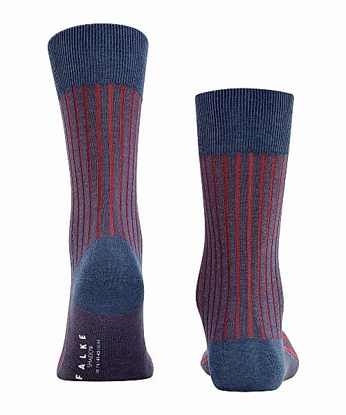FALKE Shadow Herren Socken, 39-40, Blau, Rippe, Baumwolle, 14648-666503 günstig online kaufen