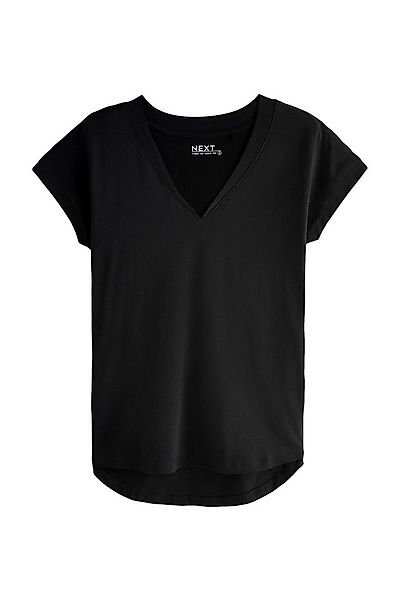 Next T-Shirt T-Shirt mit V-Ausschnitt und angesetzten Ärmeln (1-tlg) günstig online kaufen