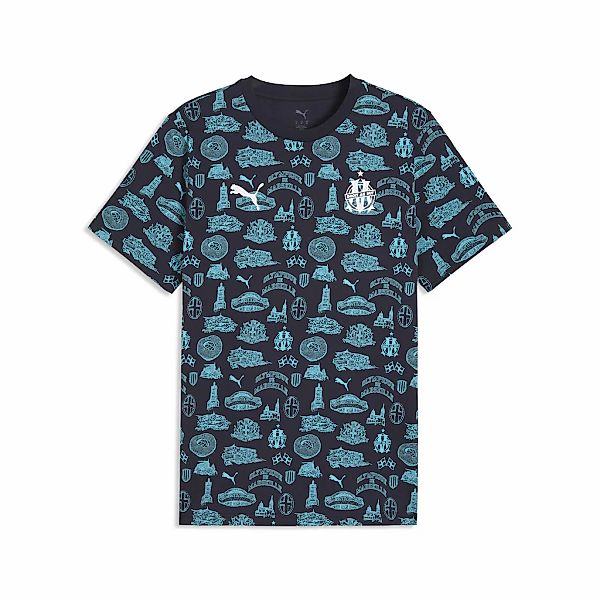 PUMA "Olympique de Marseille FtblCulture T-Shirt mit Allover-Print" günstig online kaufen