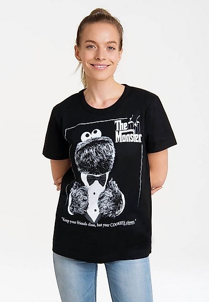 LOGOSHIRT T-Shirt "Sesamstrasse - Krümelmonster Pate" mit lizenziertem Prin günstig online kaufen