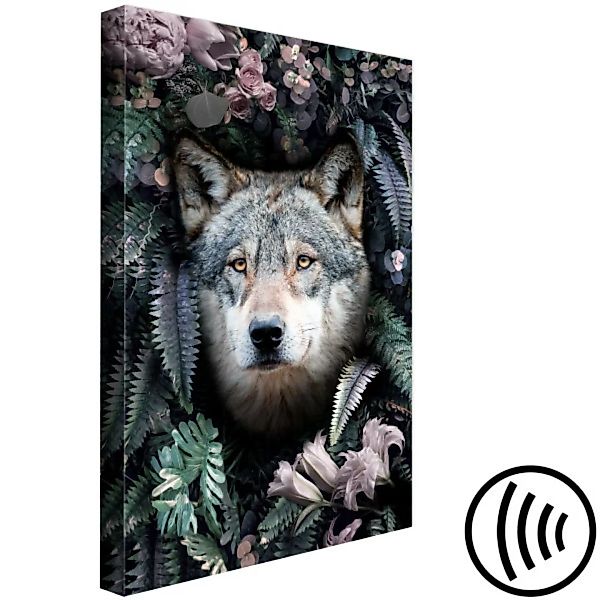 Wandbild Wolf in Flowers (1 Part) Vertical XXL günstig online kaufen