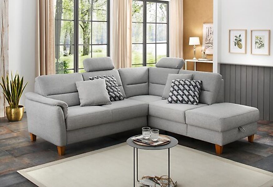 Home affaire Ecksofa »Palmera L-Form, B: 236 cm« optional Bettfunktion & Be günstig online kaufen