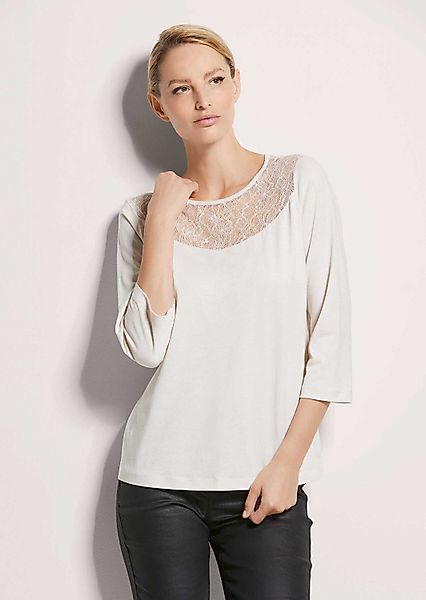 MADELEINE Kurzarmshirt Rundhals-Shirt mit Spitze günstig online kaufen