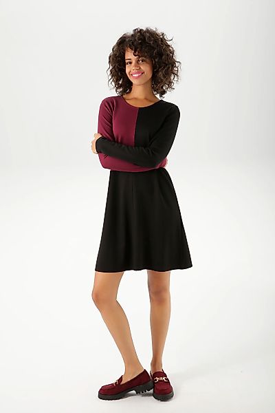 Aniston CASUAL Jerseykleid, mir raffiniertem Farbeinsatz günstig online kaufen