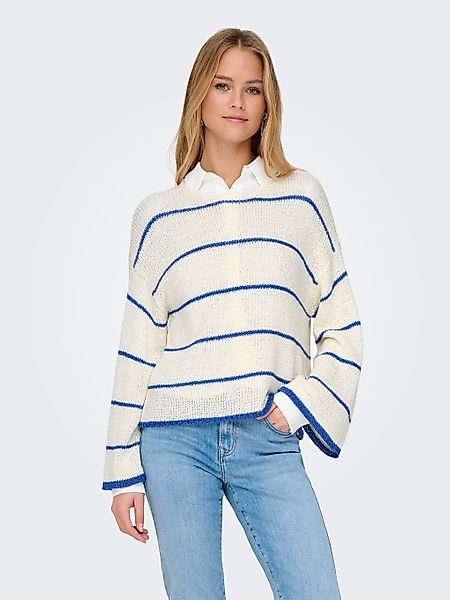 ONLY Rundhalspullover ONLGEENA 7/8 STRIPE O-NECK günstig online kaufen