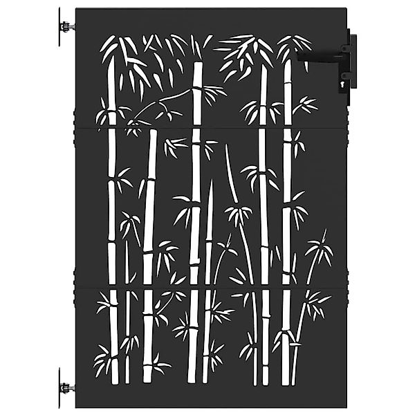 vidaXL Gartentor Schwarz 105 x 150 cm Pulverbeschichteter Stahl 42015871 günstig online kaufen