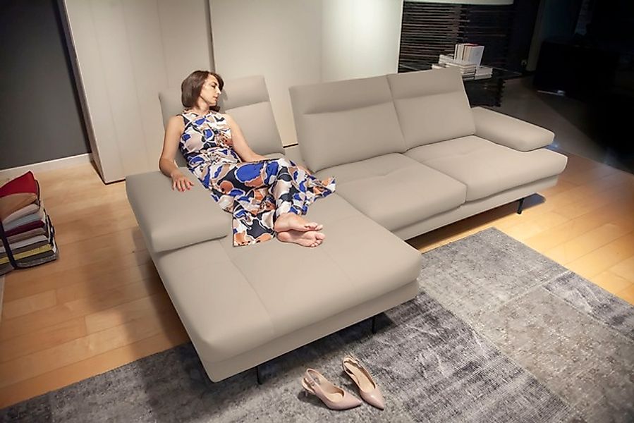 CALIA ITALIA Ecksofa »Toby Wing, Komfortsofa der Extraklasse, bequem, L-For günstig online kaufen
