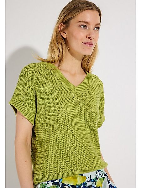 MORE&MORE Rundhalspullover legerer Kurzarmpullover günstig online kaufen