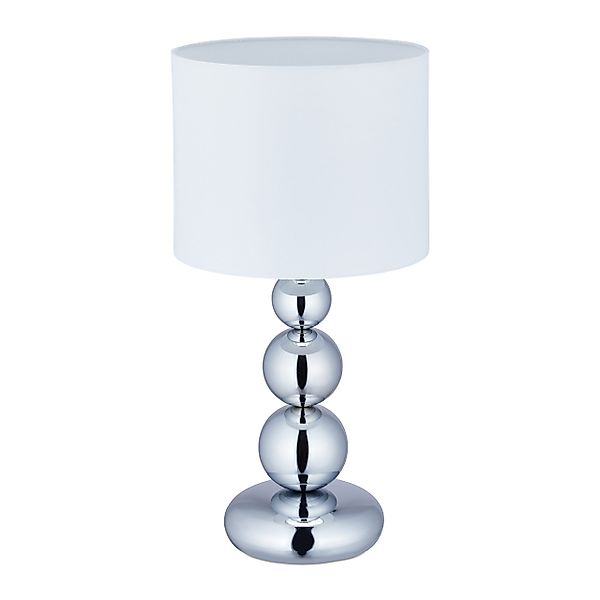 relaxdays Tischleuchte Tischlampe Kugeln in Silber günstig online kaufen