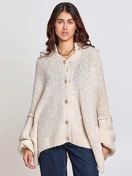 Lilavie Longstrickjacke Lolaa Goldene Knöpfe günstig online kaufen
