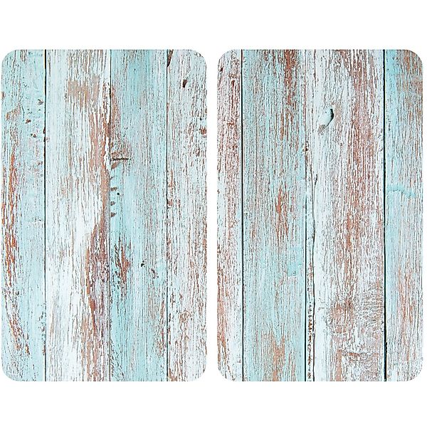 Allstar Glasabdeckplatten Blue Wood für Glaskeramik-Kochfelder 2er-Set günstig online kaufen