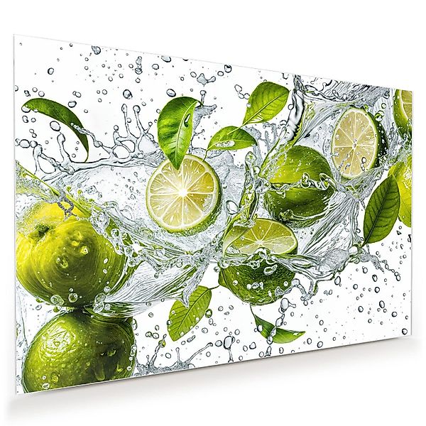 Primedeco Glasbild Wandbild Zitrusfrucht Spritzer mit günstig online kaufen