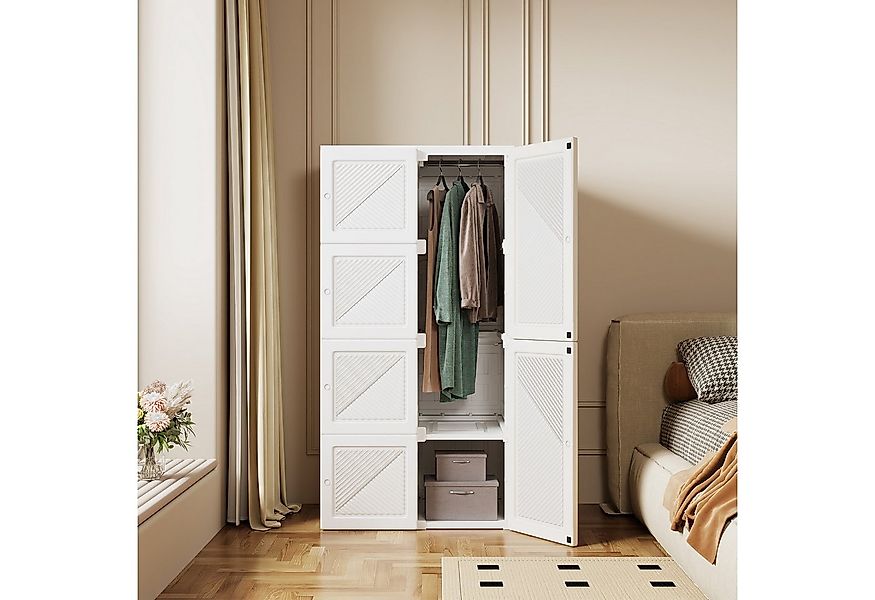 Gdood Kleiderschrank Faltbarer Garderobenschrank mit Stauraum für Schlafzim günstig online kaufen
