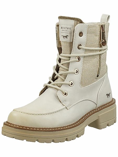 Mustang Shoes Schnürstiefelette "Mustang Shoes Stiefelette Lederimitat" günstig online kaufen