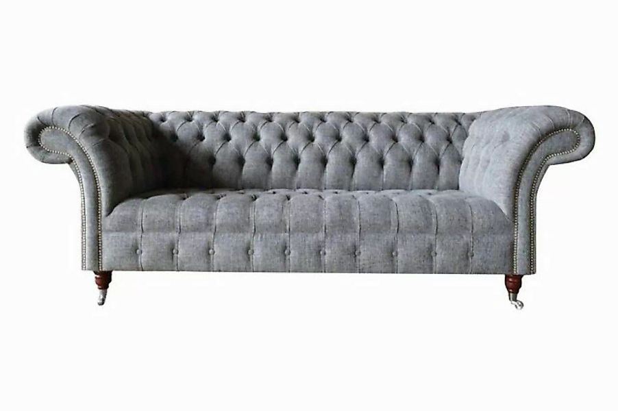 JVmoebel Sofa Grau Designer Couch 3 Sitzer Luxus Couchen Möbel Sofas Textil günstig online kaufen