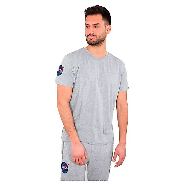 Alpha Industries Nasa Kurzärmeliges T-shirt S Grey Heather günstig online kaufen