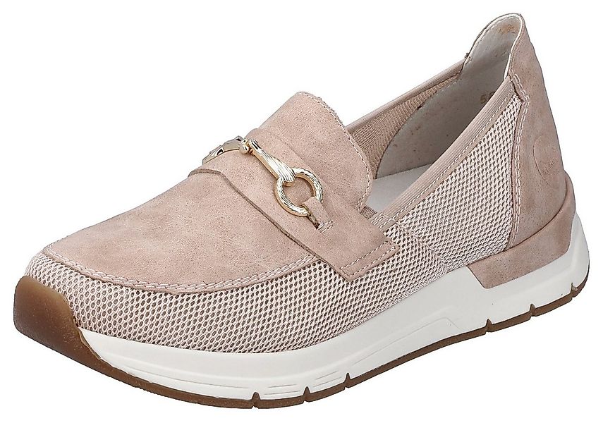 Rieker Slipper vegan Slip-On Sneaker Slipper, Freizeitschuh mit eleganter Z günstig online kaufen