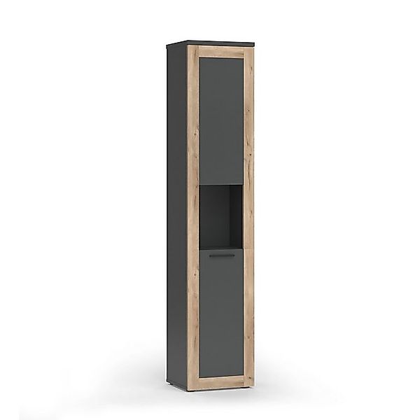 Vicco Hochschrank Niko Anthrazit/Viking Oak 40 x 194 cm günstig online kaufen