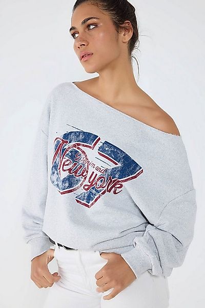 No Matter What Kapuzenpullover New York bedrucktes graues Sweatshirt günstig online kaufen