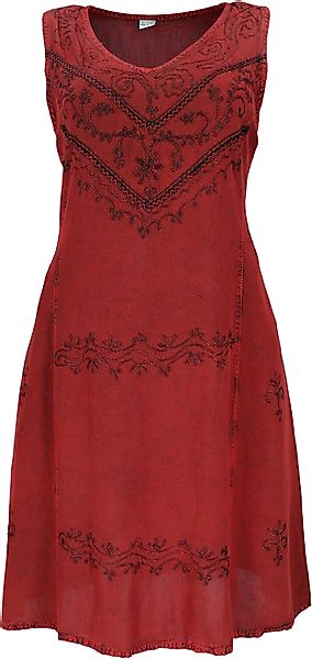Guru-Shop Midikleid Besticktes Boho Sommerkleid, Midikleid,.. günstig online kaufen