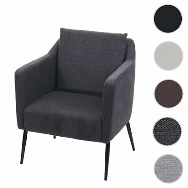HWC Mendler Lounge-Sessel Stoff/Textil grau günstig online kaufen