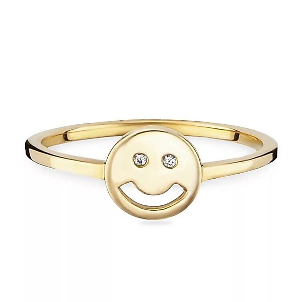 CAÏ Fingerring "925 Sterling Silber vergoldet Smile" günstig online kaufen
