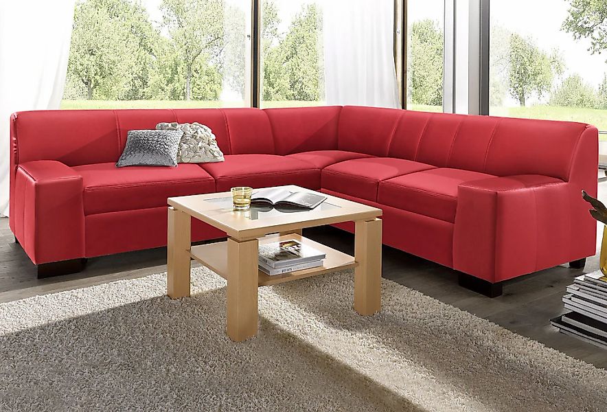 DOMO collection Ecksofa "Norma Top, elegant und modern, flache Armlehnen, L günstig online kaufen