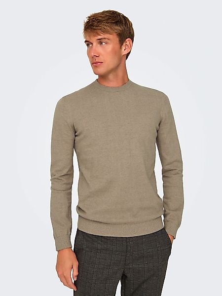ONLY & SONS Strickpullover ONSLOUI REG 12 MEL CREW KNIT NOOS günstig online kaufen