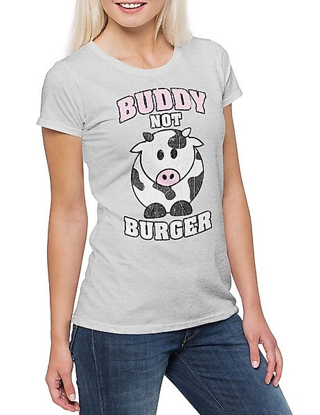 Urban Backwoods Print-Shirt Buddy Not Burger Damen T-Shirt Vegan Vegetables günstig online kaufen