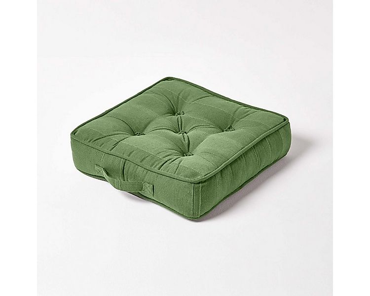 Homescapes Bodenkissen Rajput Bodenkissen aus Baumwolle, 40 x 40 x 8 cm, ol günstig online kaufen